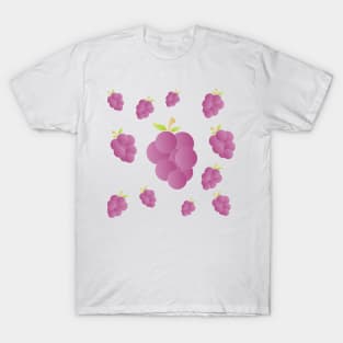 Grapes Pattern Purple T-Shirt